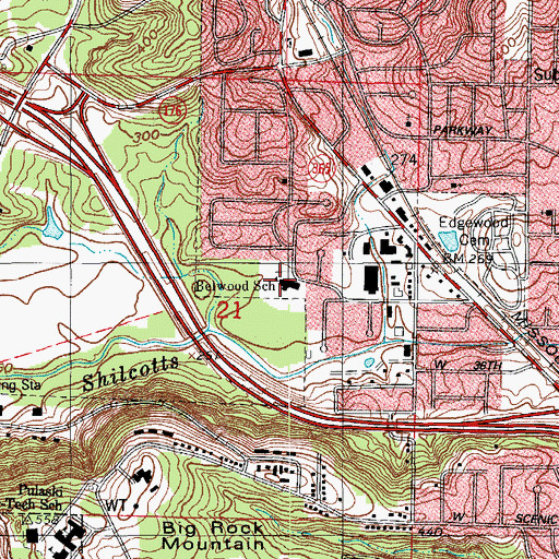 Topographic Map of Capital City Lighthouse Charter School, AR