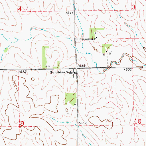 Topographic Map of Sunshine School (historical), NE