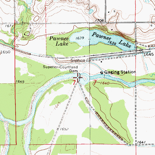 Topographic Map of Superior-Courtland Dam, NE