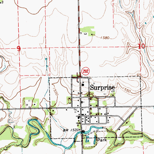 Topographic Map of Surprise, NE
