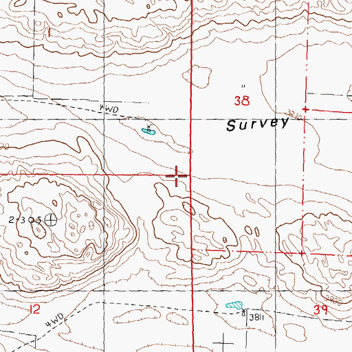 Topographic Map of Survey Valley, NE