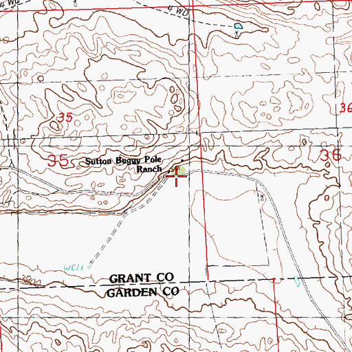 Topographic Map of Sutton Buggy Pole Ranch, NE
