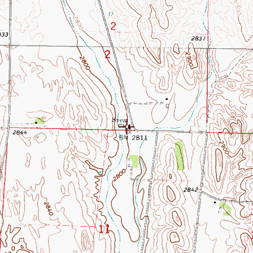 Topographic Map of Svea Church, NE