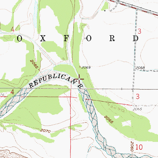 Topographic Map of Swartz Creek, NE
