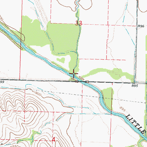 Topographic Map of Swartz Run, NE