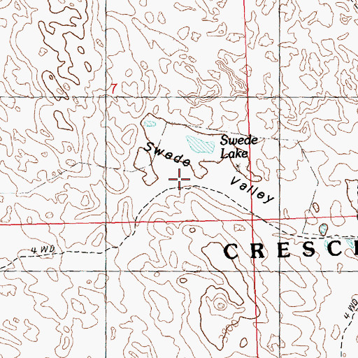 Topographic Map of Swede Valley, NE