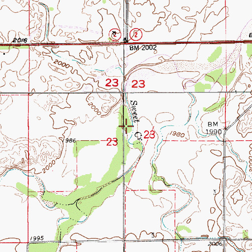 Topographic Map of Swee Creek, NE