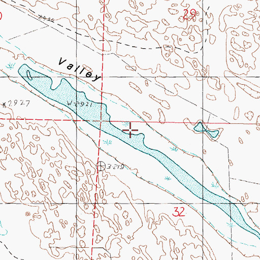 Topographic Map of Sweetwater Valley, NE