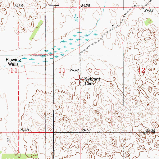 Topographic Map of Bruna School (historical), NE