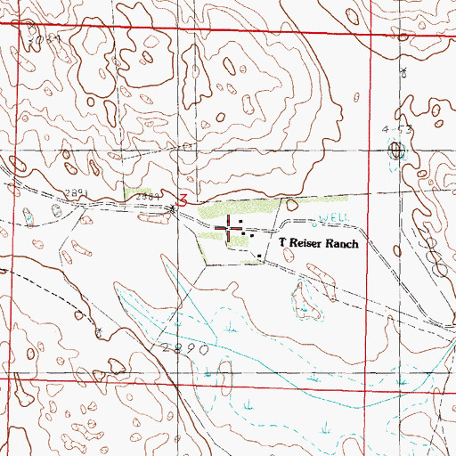 Topographic Map of T Reiser Ranch, NE