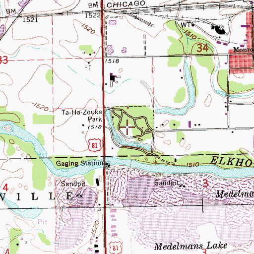 Topographic Map of Ta-Ha-Zouka Park, NE