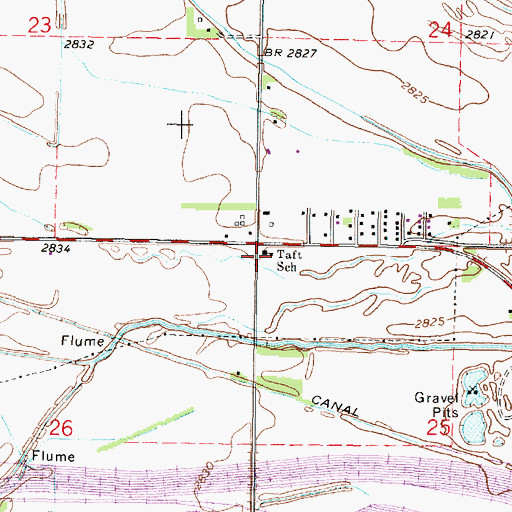 Topographic Map of Taft School, NE