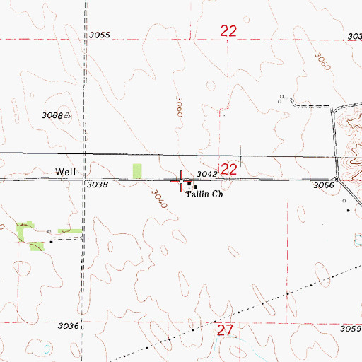 Topographic Map of Tallin Church, NE
