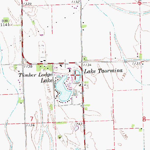 Topographic Map of Lake Taormina, NE