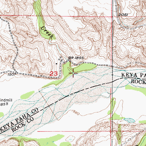 Topographic Map of Tarbell Creek, NE