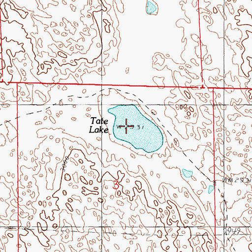 Topographic Map of Tate Lake, NE