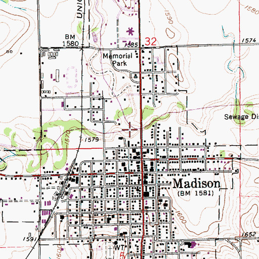 Topographic Map of Taylor Creek, NE