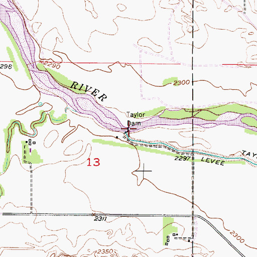 Topographic Map of Taylor Dam, NE