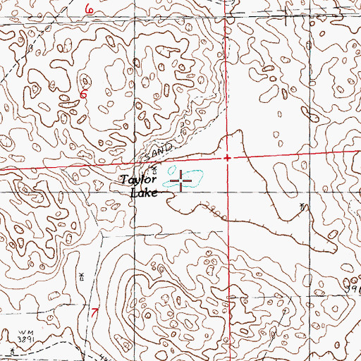 Topographic Map of Taylor Lake, NE