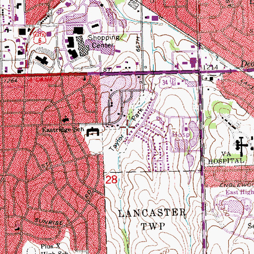 Topographic Map of Taylor Park, NE