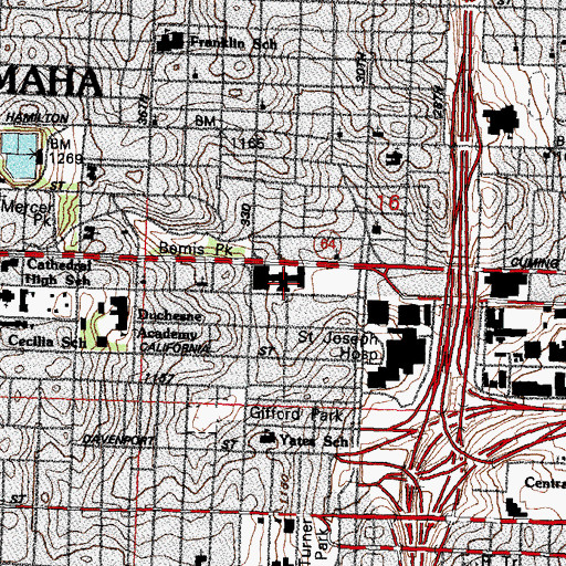 Topographic Map of Technical High School (historical), NE