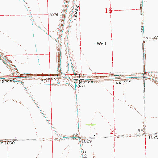 Topographic Map of Tekamah Creek, NE