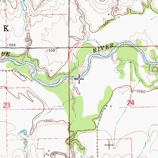 Topographic Map of Thawes Creek, NE