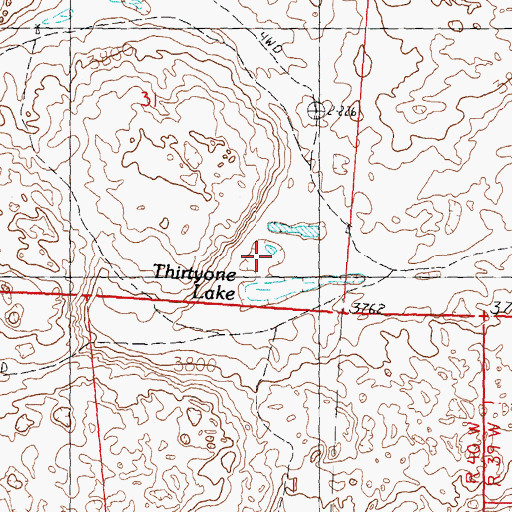 Topographic Map of Thirty-One Lake, NE