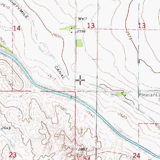 Topographic Map of Thirtymile Canal, NE