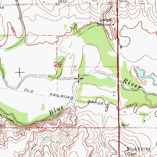 Topographic Map of Thirtytwo Mile Creek, NE