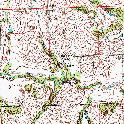 Topographic Map of Thome School, NE