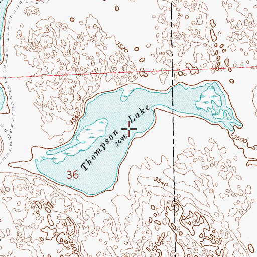 Topographic Map of Thompson Lake, NE