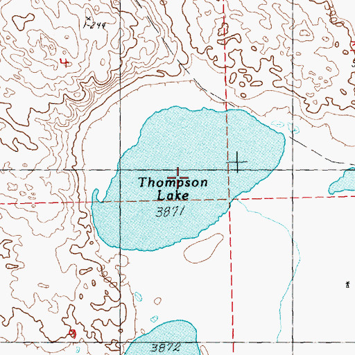 Topographic Map of Thompson Lake, NE
