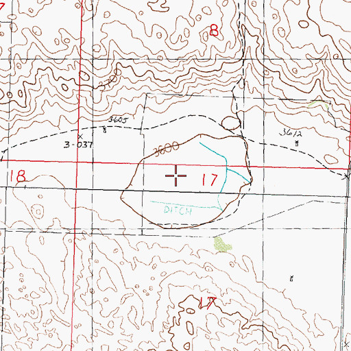Topographic Map of Tilley Lake, NE