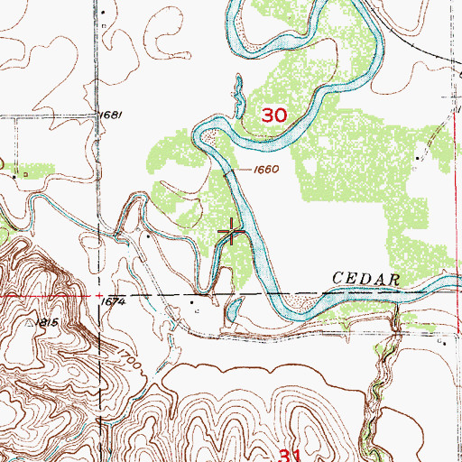 Topographic Map of Timber Creek, NE