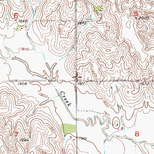 Topographic Map of Timber Creek School (historical), NE