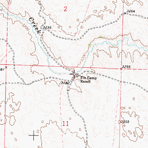 Topographic Map of Tin Camp Ranch, NE
