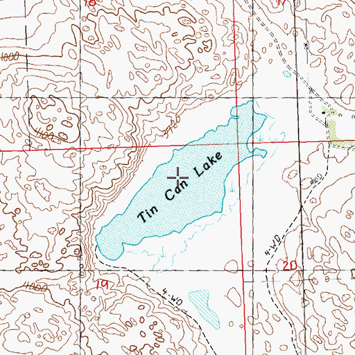 Topographic Map of Tin Can Lake, NE
