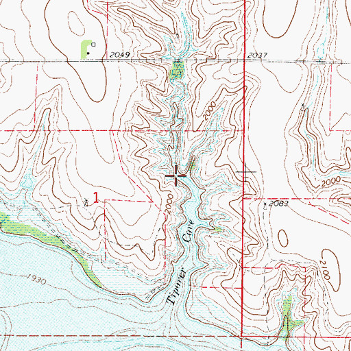 Topographic Map of Tipover Creek, NE