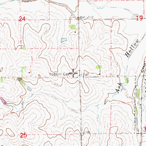 Topographic Map of Tothill Cemetery, NE