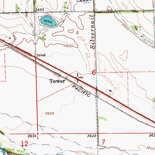 Topographic Map of Towers, NE