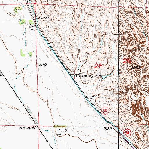 Topographic Map of Tracey School (historical), NE