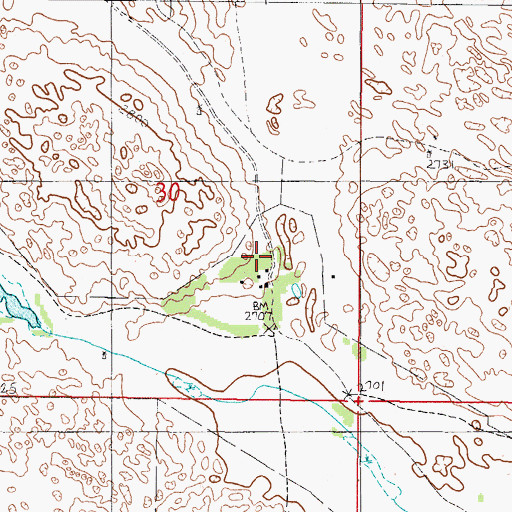 Topographic Map of Tracy Ranch, NE
