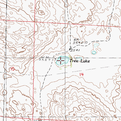 Topographic Map of Tree Lake, NE
