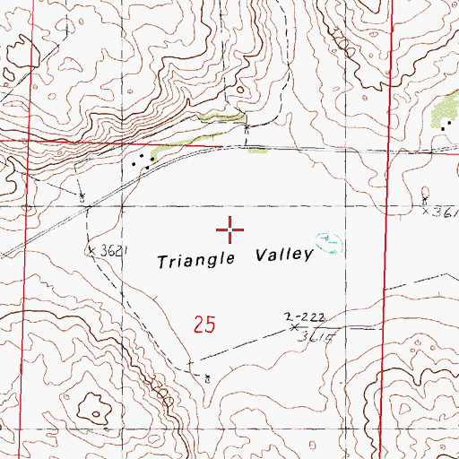 Topographic Map of Triangle Valley, NE
