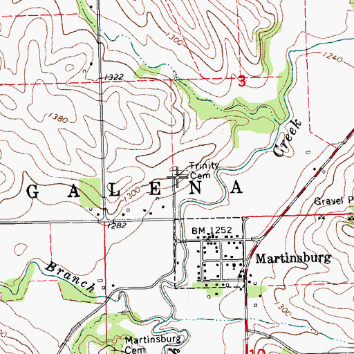 Topographic Map of Trinity Cemetery, NE