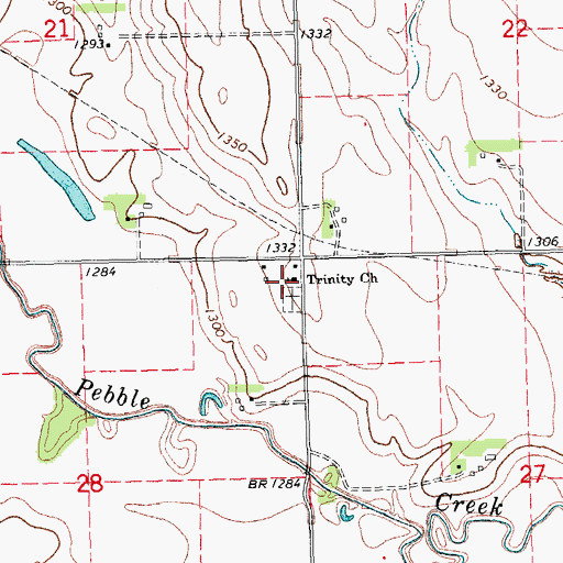 Topographic Map of Trinity Church, NE