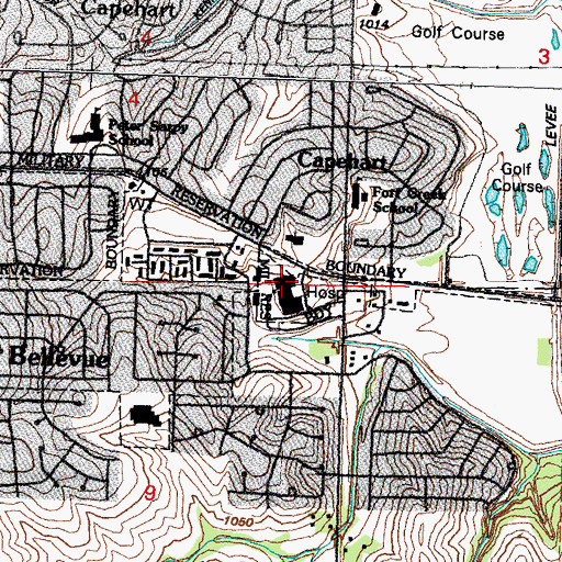 Topographic Map of Trumble School, NE