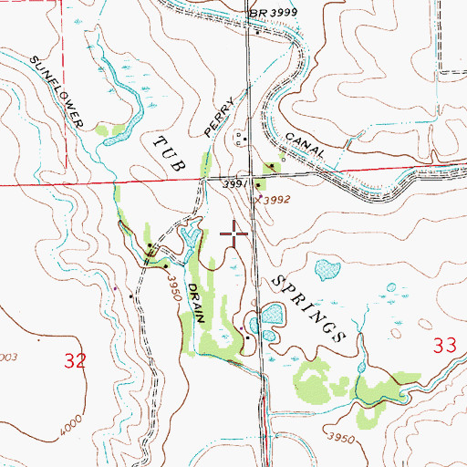 Topographic Map of Tub Springs, NE