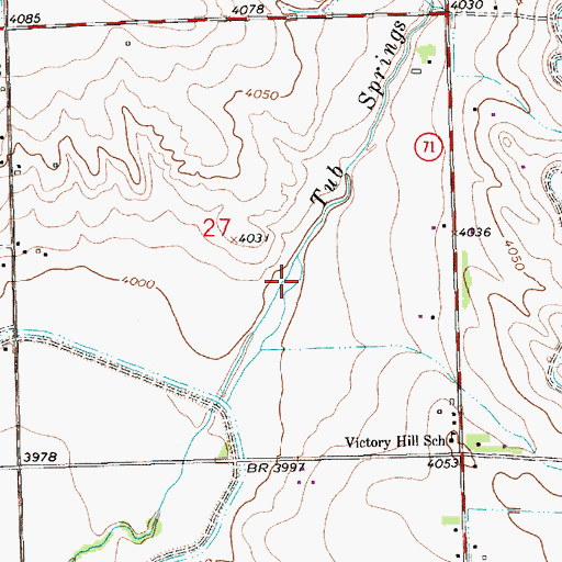 Topographic Map of Tub Springs Drain, NE